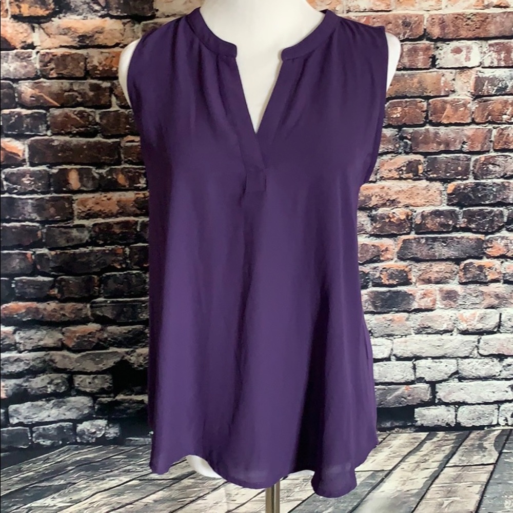 Chiffon Vneck Sleeveless Dress Top